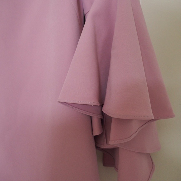 Milly Dresses Ruffle Sleeve Dusty Rose S 6 8 10 - Picture 5 of 7